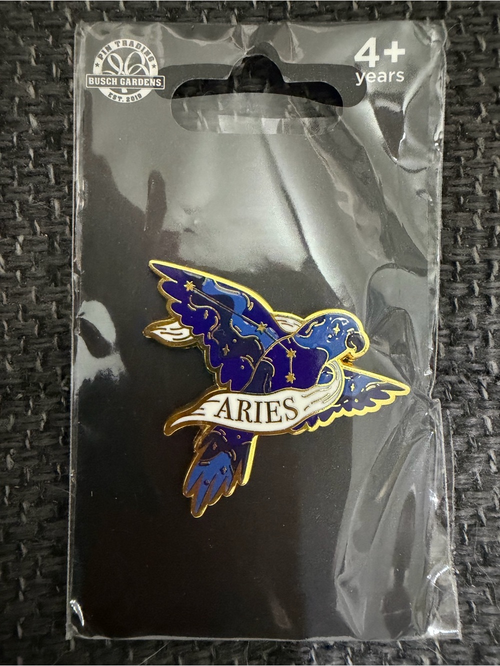 Busch Gardens Enamel Collectible Trading Pin Zodiak Aries - Blue Bird